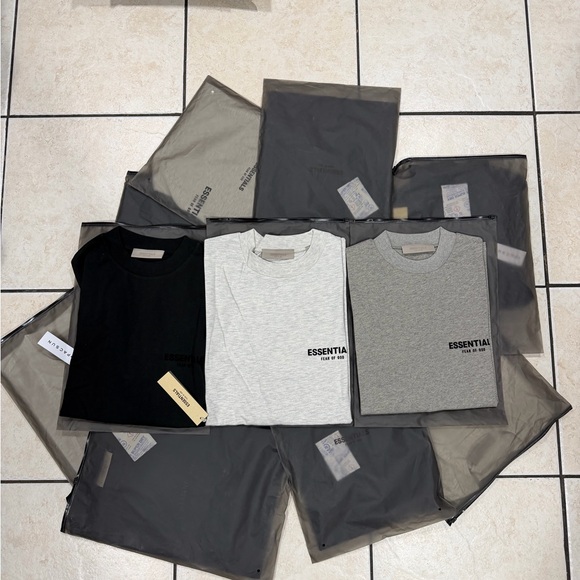 Essentials Other - Essentials Short Sleeve Tees - Black, Light Gray, Dark Gray